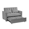 Velvet Loveseat Sofa Bed with Tufted Back and Seat, Multiple Adjustable Positions and Foam Cushion for Living Room - 4 of 4