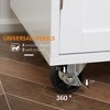 Okak Small Kitchen Island with Storage, Rolling Kitchen Island with Storage Cabinet and Towel Rack, Kitchen Island for Dining Room - 3 of 4
