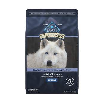 Blue Buffalo Wilderness High Protein Natural Senior Dry Dog Food with Chicken - 24lbs