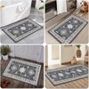 SEVOBAL 4pcs Washable Rugs Area Rugs for Living Room,Ultra Soft Retro Indoor Rugs for Bedroom,Non Slip Kitchen Rug Carpets, Gray, 20"*59"*0.5" - 3 of 4