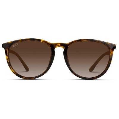 WMP Eyewear Geometric Metal Frame Aviator Polarized Sunglasses - Gold  Frame/Black Lens