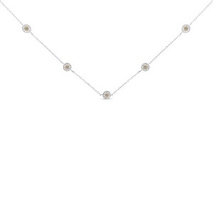 Haus of Brilliance Sterling Silver 1/2 Cttw Diamond Station Necklace - 1 of 4