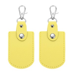 Unique Bargains DIY Office Car PU Leather Key Fobs 2 Pcs - 1 of 4