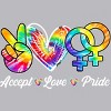 Adult Design By Humans Accept Love Tie-Dye Rainbow Pride By Marilynart Tank Top - 2 of 2