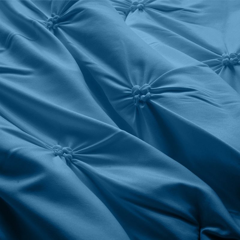 Peace Nest Pintuck Comforter Set, Bedding Set for All Season, Comforter and Pillowcases Set, Navy Blue, 5 of 7