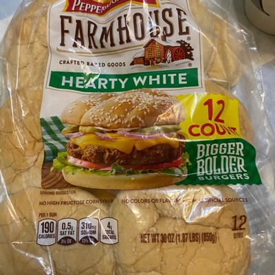 Pepperidge Farm Farmhouse Hearty White Hamburger Buns - 20oz/8ct : Target