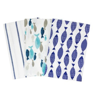 Wrapables 100% Cotton Kitchen Dish Towels (Set of 3) - 1 of 4