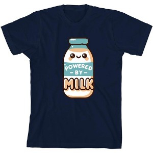 "Powered By Milk" Youth Crew Neck Short Sleeve Tee - 1 of 2