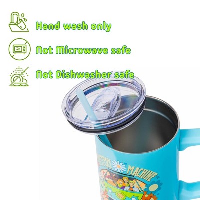 Scooby-Doo Mystery Machine Blue Stainless Steel Insulated Tumbler with Handle