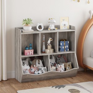 Kids Bookshelf and Bookcase Toy Storage Multi Shelf with Cubby Organizer Cabinet for Boys Girls,for Children Playroom Hallway Kindergarten School - 1 of 4