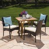 Christopher Knight Home Hartford Outdoor Acacia Wood and Wicker 5 Piece Dining Set with Cushions - 2 of 4
