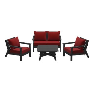 WestinTrends Avalon Outdoor 5-Piece Modular Sectional Patio Furniture Sofa Set - 1 of 4