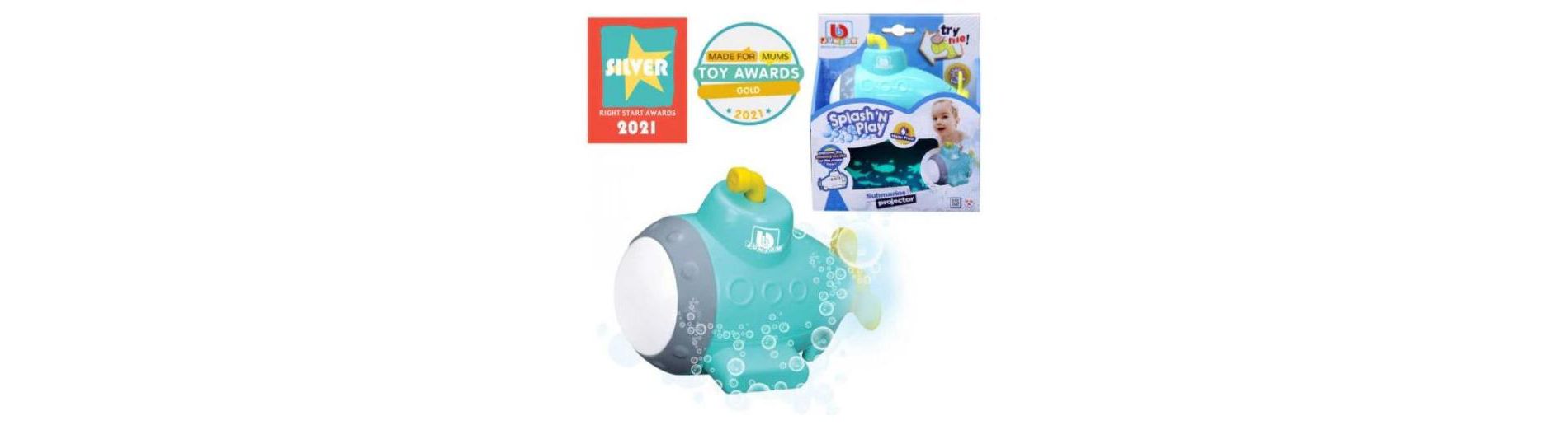 Maisto BB Junior Submarine with Underwater Projector, Bath Toy for Ages 12 Months+, Blue