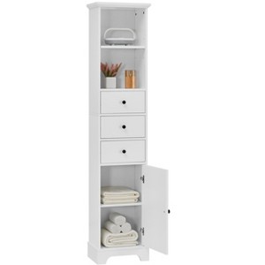 Dexmalle White Tall Bathroom Cabinet - 1 of 4