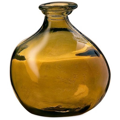 VivaTerra Bubble Recycled Glass Balloon Vase, 7"