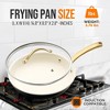 NutriChef 8” Fry Pan With Lid - Small Skillet Nonstick Frying Pan with Golden Titanium Coated Silicone Handle, Ceramic Coating - 2 of 3