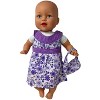 Doll Clothes Superstore Lavender Floral Dress with Matching Purse for 15-16 Inch Cabbage Patch & Baby Dolls - 3 of 4