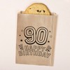 Big Dot of Happiness Adult 90th Birthday Kraft Brown Paper Treat Bags, Birthday Individual Greaseproof Brown Paper Sandwich Cookie Bags - 25 Count - 2 of 4