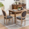 NicBex Dining Chairs Stool Upholstered Chair with Wood Legs Antique Painting Linen Fabric Back for Kitchen - 2 of 4