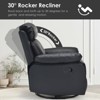 NicBex Small Swivel Rocker Recliner Chair,Upholstered Recliner for Adults with Adjustable Backrest,Armchair for Living Room,Bedroom,Apartment - 4 of 4