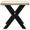 vidaXL Dining Table White and black Solid mango wood and powder-coated steel - 3 of 4