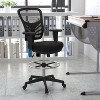 Flash Furniture Mid-Back Mesh Ergonomic Drafting Chair with Adjustable Chrome Foot Ring, Adjustable Arms - image 2 of 4