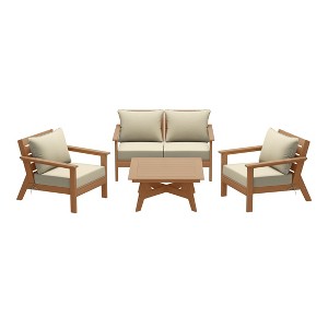 WestinTrends Avalon Outdoor 5-Piece Modular Sectional Patio Furniture Sofa Set - 1 of 4