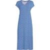 Lands' End Women's Short Sleeve Cooling Midi Nightgown - 3 of 4