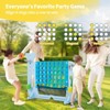 Giant 4-to-Score Game Set, 3-Level Height Adjustable Jumbo 4-in-a-Row Game with Quick-Release Slider, Mini Basketball, Golf & Ring Toss Set for Party - 3 of 4