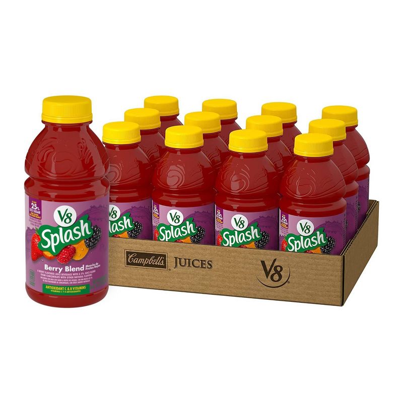 V8 Splash Berry Blend Juice Drink - 12pk/16 fl oz Bottles, 2 of 5