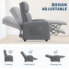 Recliner Chair for Adults, PU Leather Lazy Recliner Ergonomic Adjustable Single Sofa Enhanced with Side Pocket, Tall Back - 3 of 4