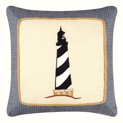 C&F Home 14" x 14" Lighthouse Embroidered Pillow