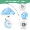 Unique Bargains Handmade Men Suits Formal Boutonnieres Wedding Corsage Lapel Pin Flower Brooch Butterfly Buckle 8 Pcs - 2 of 4