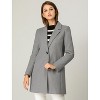 INSPIRE CHIC Women's Regular Fit Notched Lapel Long Sleeve Buttoned Classic Coat - 3 of 4