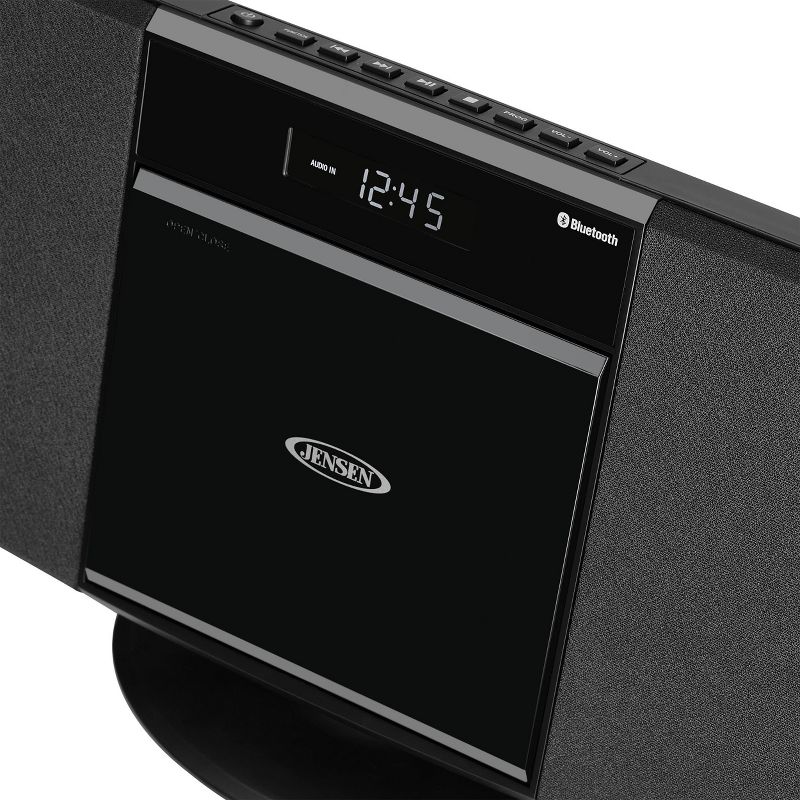JENSEN Wall Mountable Bluetooth Music System with MP3 CD Player - Black, 4 of 7