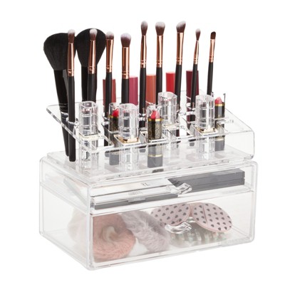 BTremary Cosmetics Organizer with Drawers - Countertop Storage for Makeup,  Skin Care, Brushes, Eyeshadow, Lotions, Lipstick, Nail Polish, and Jewelry