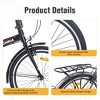 ORRD 24 Inch Folding Bike for Adults, Portable Steel Frame Commuter Bicycle with Fenders, Single Speed & Dual V-Brakes for Men & Women - 4 of 4
