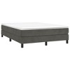 Bed Frame Dark Grey Velvet, plywood, engineered wood Queen - 3 of 4