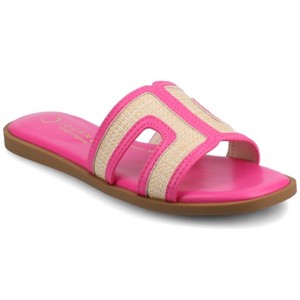 Journee Women's Primah Medium and Wide Width Flat Sandals - 1 of 4