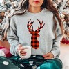 Simply Sage Market Women's Graphic Sweatshirt Buffalo Plaid Reindeer - 2 of 3