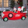 Gemmy Animated Christmas Inflatable Santa and Mrs. Claus in Red Car, 4 ft Tall, Multi - 2 of 4