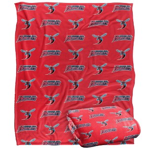 Delaware State University Logo Pattern Silky Touch Blanket White 50x60 - 1 of 4