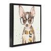 Stupell Industries Hipster Chihuahua Puppy Watercolor, 18" x 18" - 3 of 4