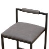FURNIinspire Counter And Bar Stools Set Of 2 Counter Height Barstools For Kitchen Island Bar, Armless Upholstered Chairs, Gray, 15.35"*16.53"*31.7" - 4 of 4