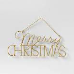 Metallic 'Merry Christmas' Wire Wall Décor Gold - Wondershop™
