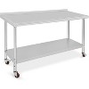 Stainless Steel Work Table, NSF Commercial Grade, Adjustable Shelf, Silver - 2 of 4