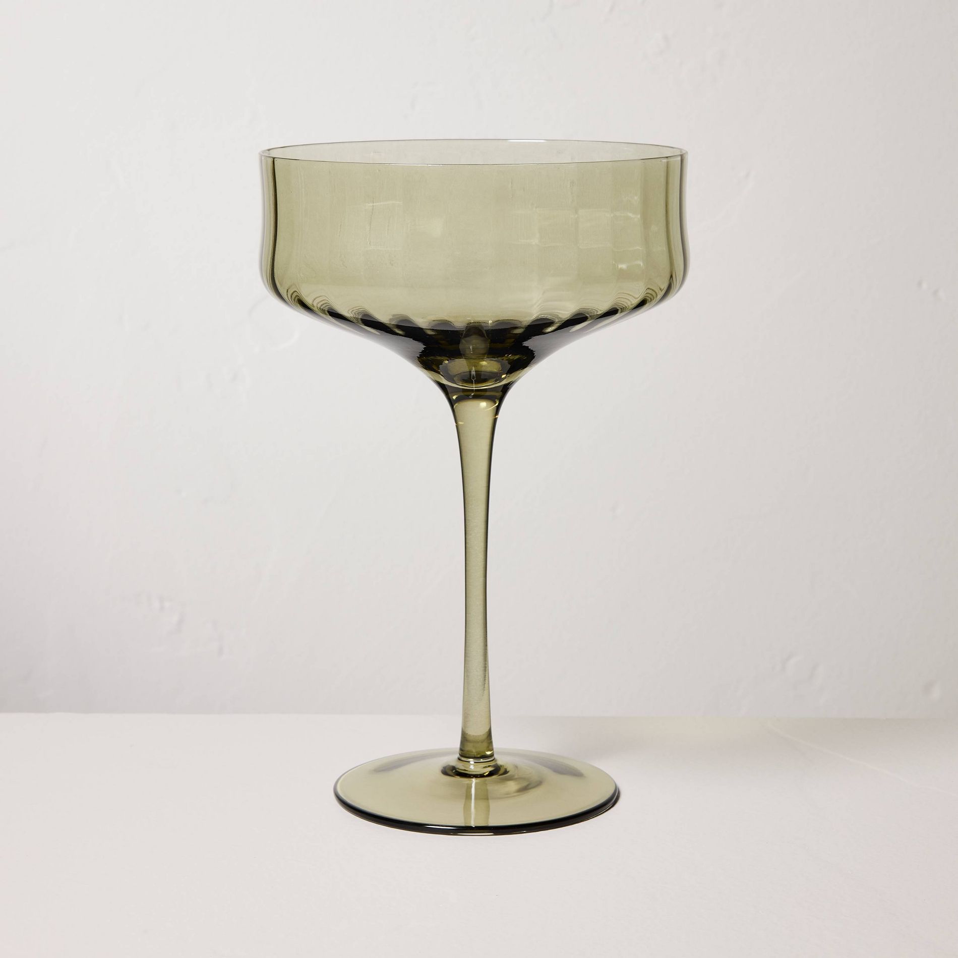 12oz Coupe Glass Green - Hearth & Hand™ with Magnolia