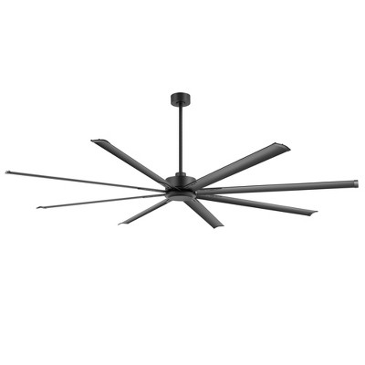 Airsurfer 96-Inch Large Black Ceiling Fans with Remote No Light