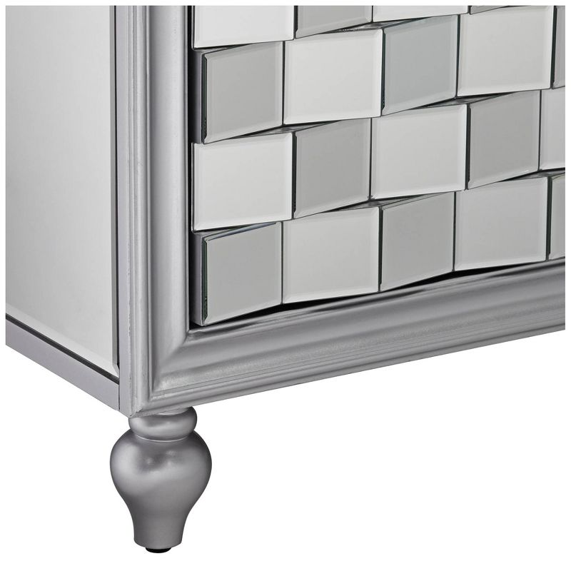 Studio 55D Briana 35" Wide 2-Door Silver Mirrored Accent Cabinet, 5 of 10