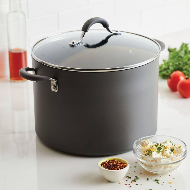 Circulon Radiance 10qt Hard Anodized Nonstick Wide Stockpot Gray, 4 of 5